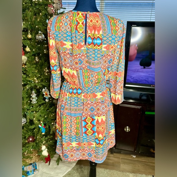 EUC Pink Owl Apparel Tribal Print Dress - Picture 10 of 13